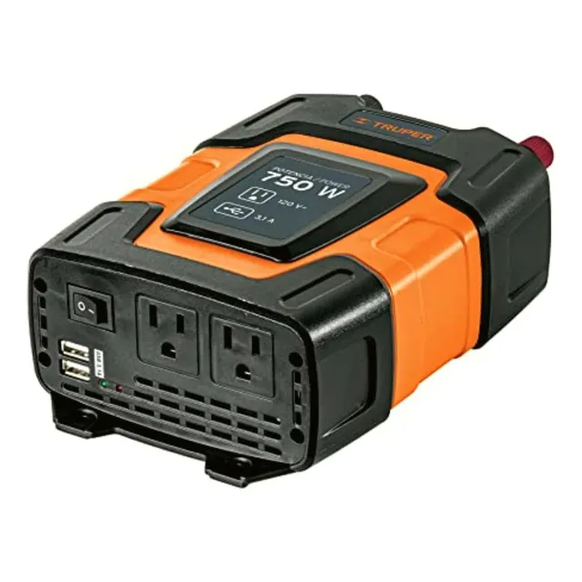Truper Inco-750, Inversor De Corriente De 750 W, Con