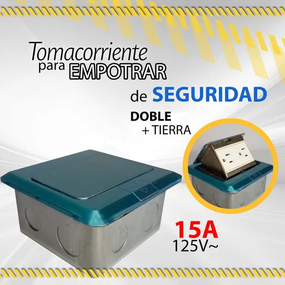 Toma De Seguridad Para Empotrar Doble+tierra 15a 125v/ 11121