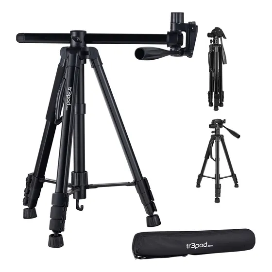 Tripode Camara Cenital Tr3pod Aluminio Profesional Plegable Negro
