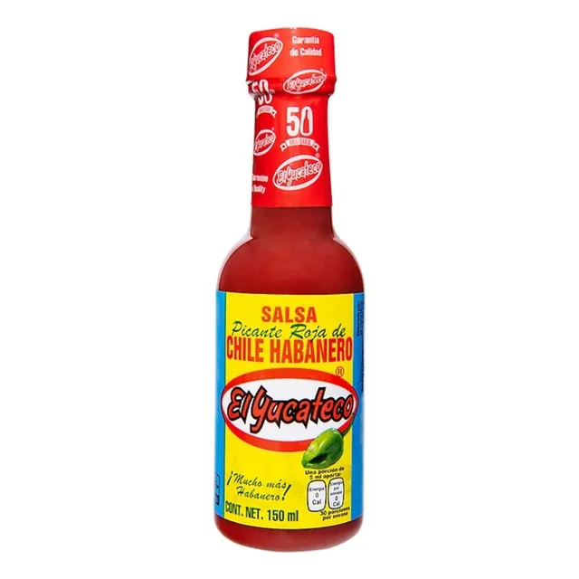 El Yucateco Salsa Picante Rojo Chile Habanero 150ml