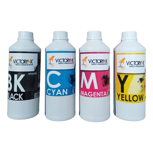 Pack 4 Tintas De Litro Bro High Definition Tinta Black, Cyan, Magent, Yellow