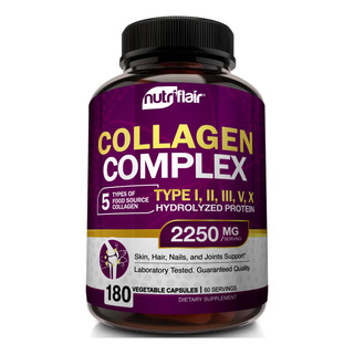 Suplementos: Peptídeos Multicolágenos Nutriflair 2250mg 180 Suplementos: Peptídeos Multicolágenos Nutriflair 2250mg 180