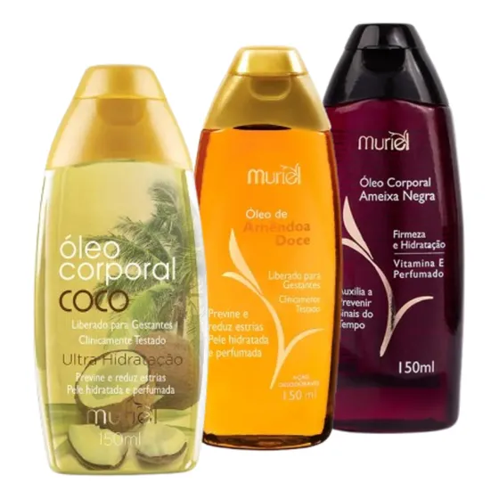 Óleo Corporal Ameixa Negra + Coco + Amêndoa Doce Muriel