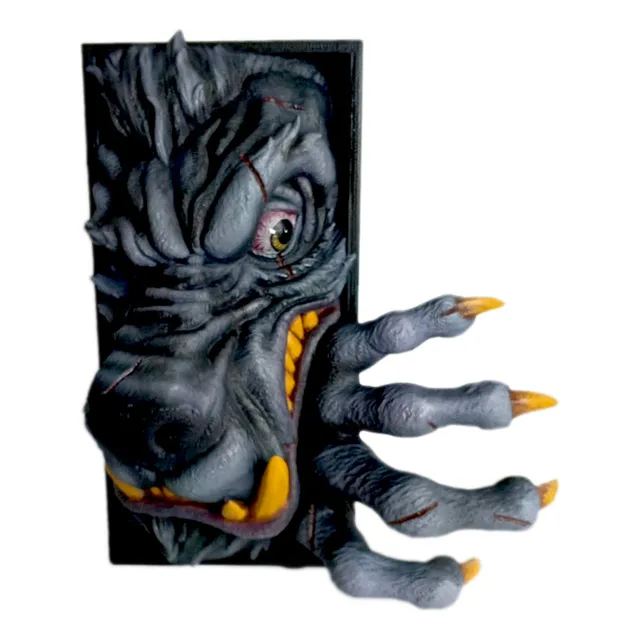 Lobo Para Biblioteca Separador De Libros Pintado A Mano