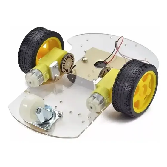 Kit Chasis Robot Auto Compatible Arduino Smart Car 2 Motores + Rueda ...