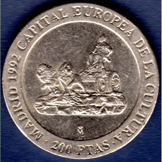 200 Pesetas 1991 Moneda España Juan Carlos I Fuente Cibeles