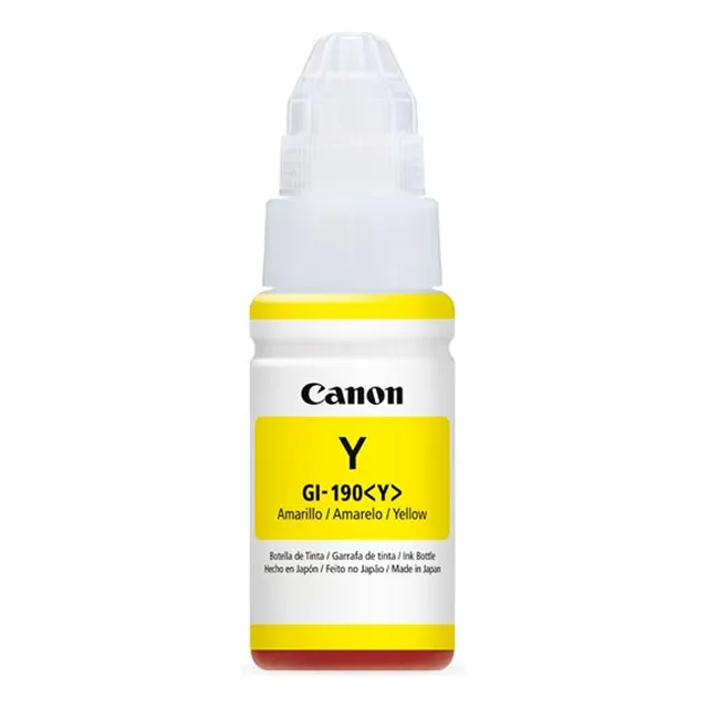 Tinta Canon Gi-190 Yellow, 70 Ml. Original Factura/boleta