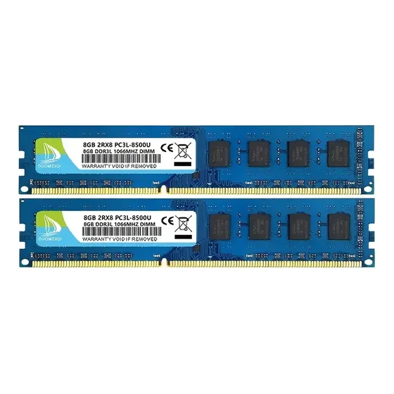 16gb 2x8gb Memoria ram gamer dimm de escritorio para intel y amd Duomeiqi ddr3-1066 pc3-8500u azul