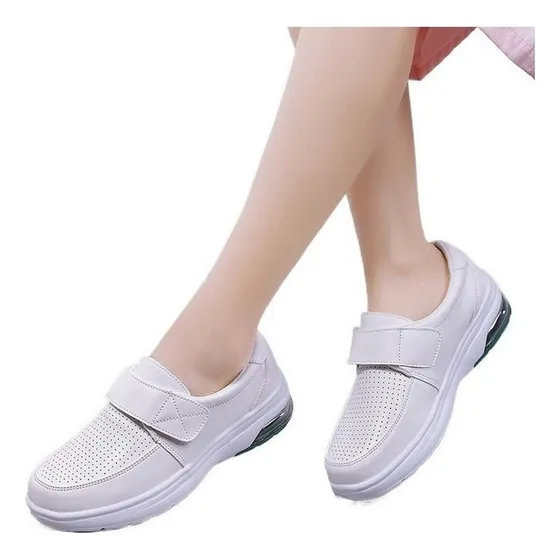 Zapatos De Cuero De Enfermera De Restaurante Para Muje
