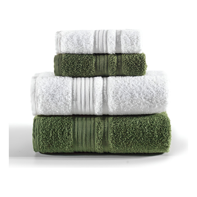 Jogo De Toalhas Tóquio Banho 4 Peças Branco E Verde Deep Olive Lisa Altenburg Jogo De Toalhas Tóquio Banho 4 Peças Branco E Verde Deep Olive Lisa Altenburg