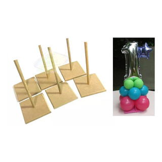 12 Centros De Madera 30cm Base Decoracion Fiesta Portaglobos 12 Centros De Madera 30cm Base Decoracion Fiesta Portaglobos