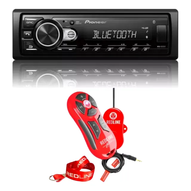 Pioneer Rádio Mvhs235bt + Jfa Red Line Longa Distância 1200m