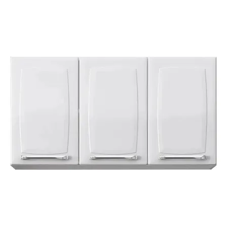 Armário De Cozinha Luce Em Aço 3 Portas Branco - Itatiaia