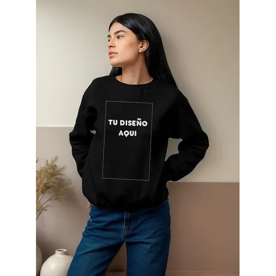 Sudadera Cuello Redondo Personaliza Tu Diseño Pareja 2 Pz