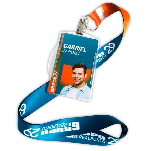 10 Crachás + Cordão Personalizado + Porta Crachá + Arte
