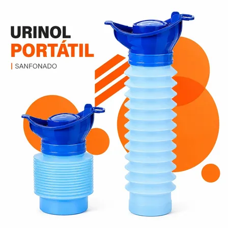 Urinol Mictório Portátil Emergência Porta Urina Xixi Carro Caminhoneiro Reutilizável Homens e Mulheres 750ml Pró Brindes