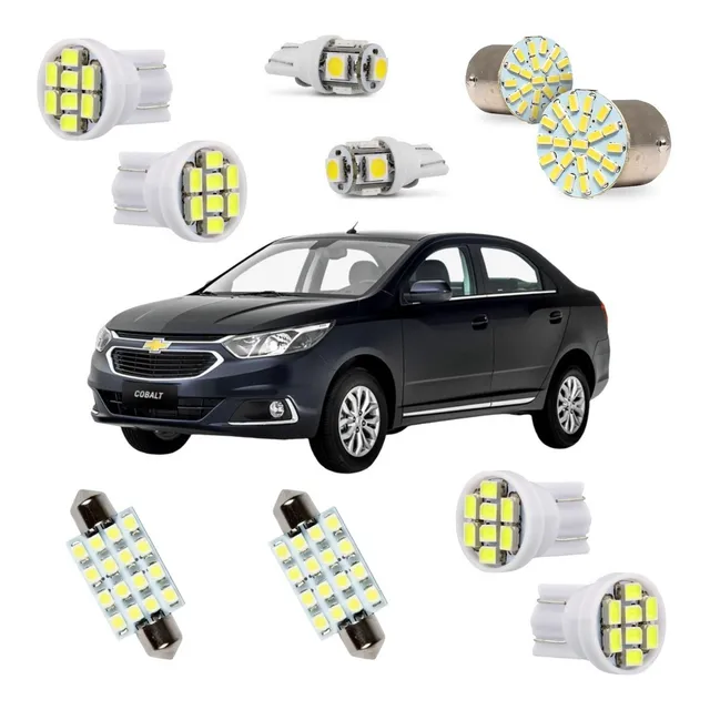 Chevrolet Cobalt Kit Lâmpada Led Farolete Lanterna Teto Re