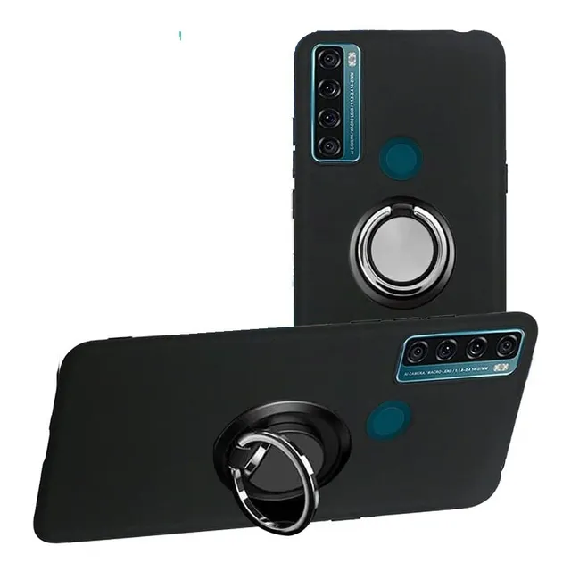 Funda Tcl 20 Se -silicona Tpu Con Soporte  + Vidrio Templado