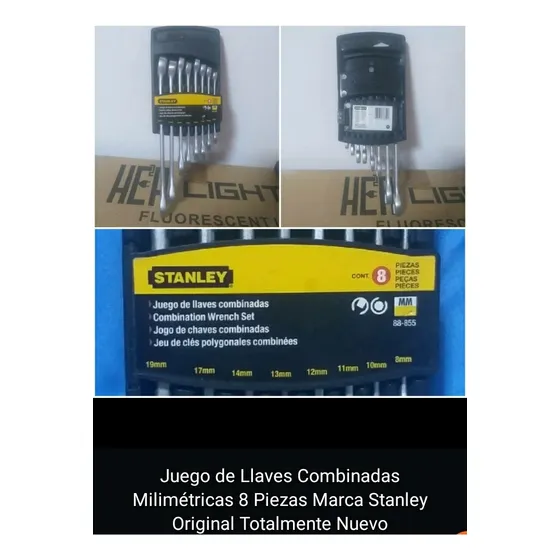Juego De Llaves Combinadas Milimétricas 8 Piezas Stanley