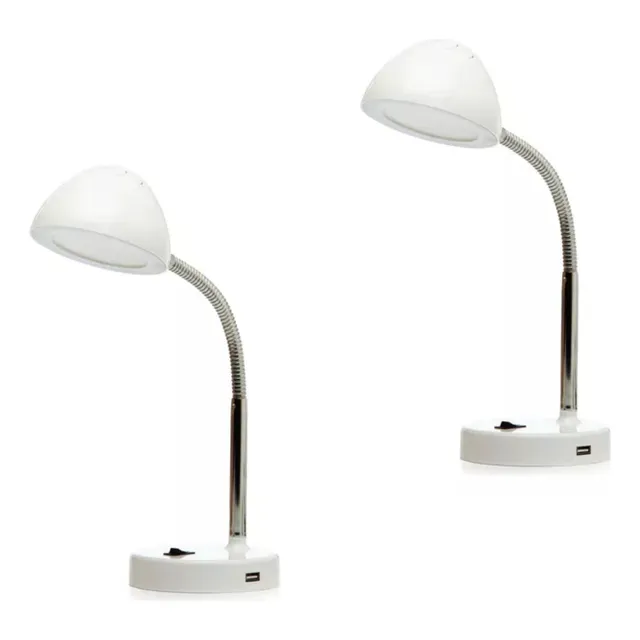Combo X2 Lum. Escritorio Led 3.5w 4000k C/usb Sica