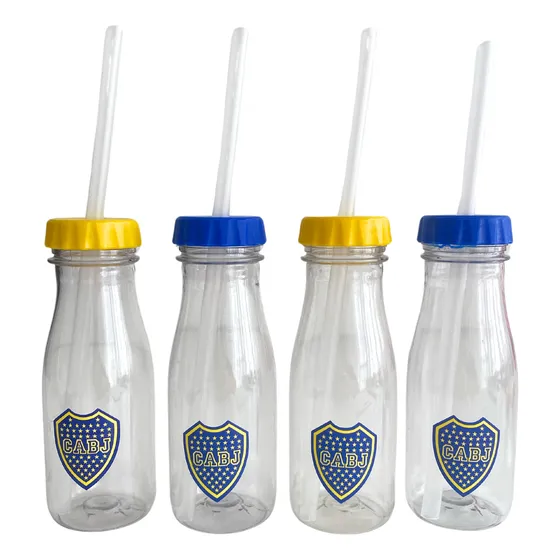 Botellita Souvenir Boca Juniors Tapa Y Sorbete,candy Barx20