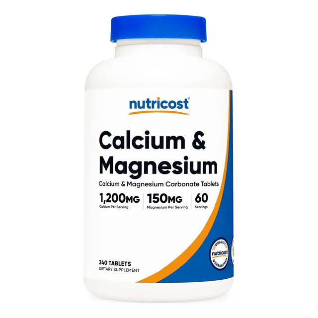 Suplemento En Tabletas Nutricost Esenciales Calcio Con Magnesio En Frasco De 0ml 240 Un