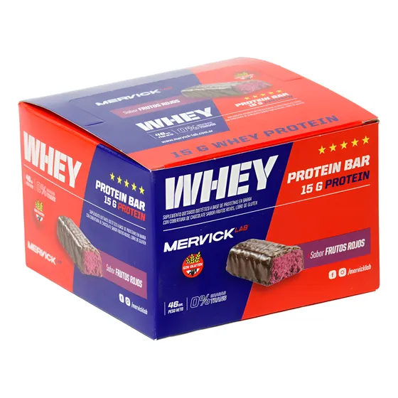 Barras Whey 17grs Proteina Mervick Protein Bar 12u