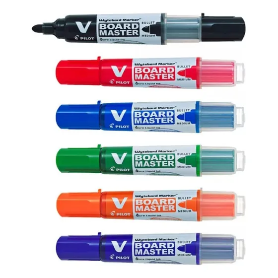 Set X 6 Marcador Pilot V Board Master Recargable Pizarra