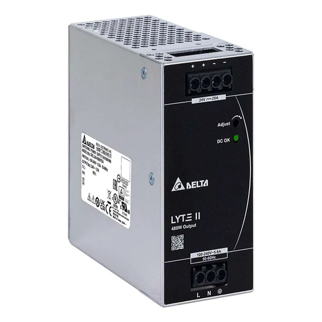 Fuente Drl-24v480w1en 24v 20a 480w Montaje Riel Din Delta.