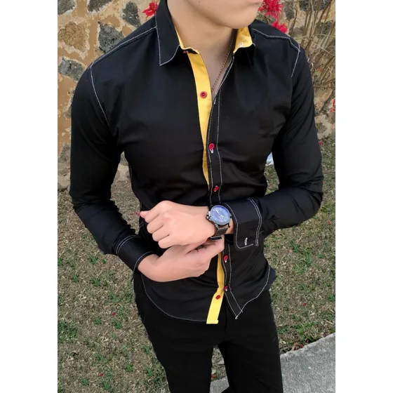 Camisa Slim Fit De Caballero #1611