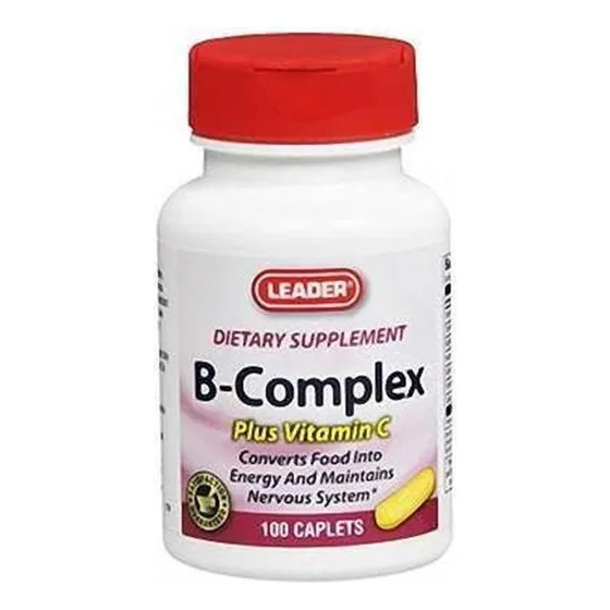 Leader Tabletas Complejo Vitamina B Con Vitamina C 100 Ct