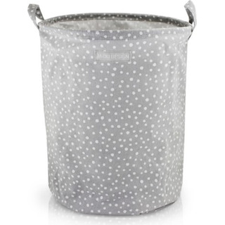 Jacki Design Dobrável Cesto Organizador Com Alça Multiuso Cor Cinza Desenho Bolinhas Jacki Design Dobrável Cesto Organizador Com Alça Multiuso Cor Cinza Desenho Bolinhas
