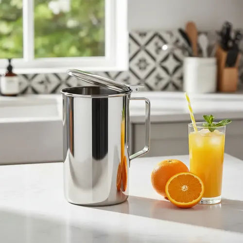 Jarra com Tampa e Aparador para Gelo 2L Arienzo Aço Inox Brinox