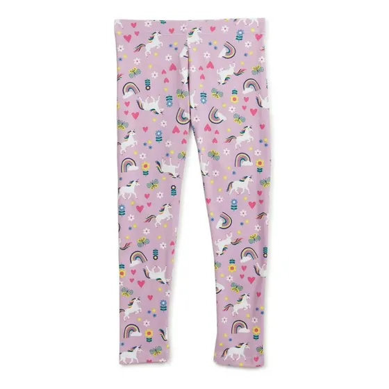 Leggin De Niña Lila Con Estampado De Unicornio