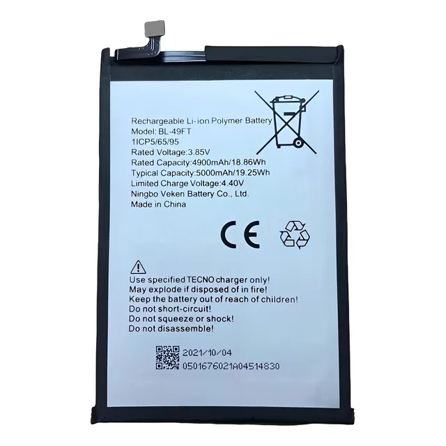 Batería Pila Para Teléfono Tecno Spark 8c Bl-49ft