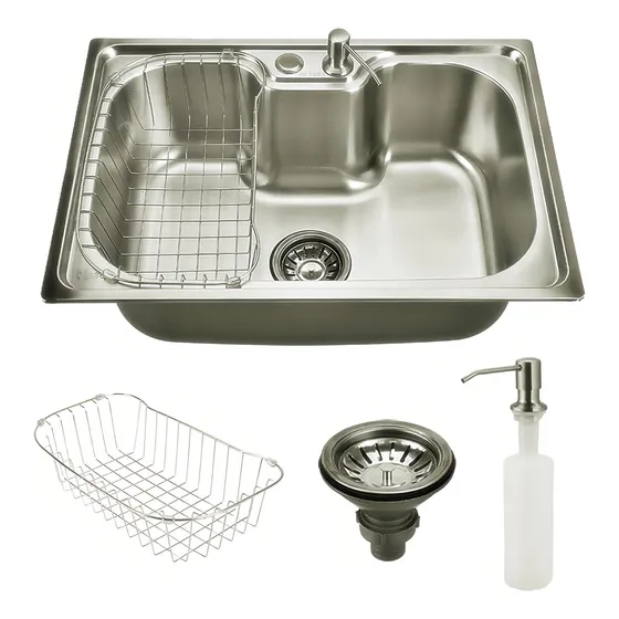 Cuba Pia Gourmet Luxo Guerra Aço Inox 304 42x60cm Kit Completa 60 Cm 42cm