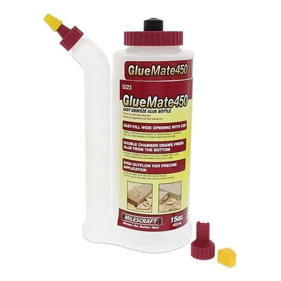 Botella De Pegamento Cola Carpintería Gluemate450 Milescraft Color Blanco