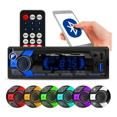 Mp3 Automotivo Bluetooth Usb Sd Atende Ligação Sem Toca Cd Carro Radio Som Bluetooth