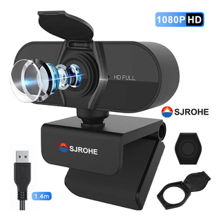 Sjrohe Cámara Web 1080p Webcam Usb 30fps Color Negro Camara Para Computadora No Necesita Conductor Web Cam Full Hd Con Funda De Privacidad Sjrohe Cámara Web 1080p Webcam Usb 30fps Color Negro Camara Para Computadora No Necesita Conductor Web Cam Full Hd Con Funda De Privacidad