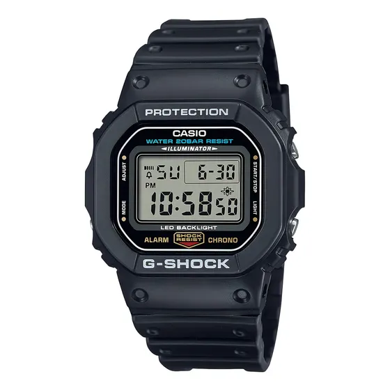 Reloj Unisex Casio Dw-5600ue-1dr G-shock Correa Negro Bisel Negro Fondo Gris | Cuotas sin interés