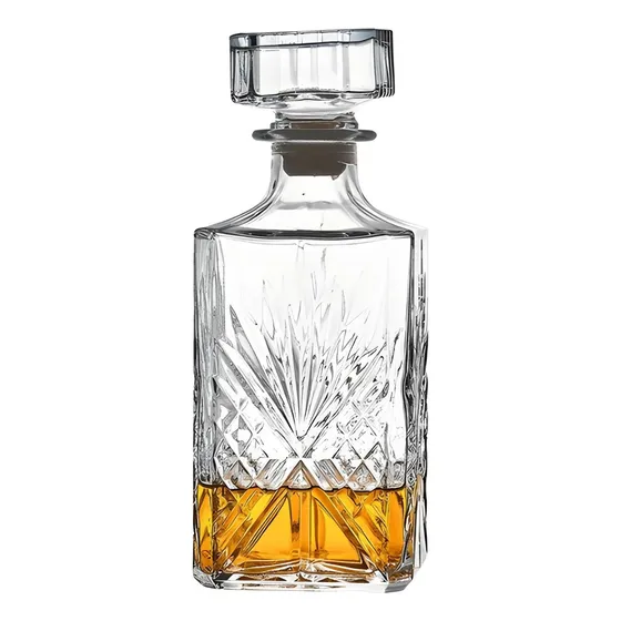 Garrafa Whisky Licoreira Lyor Dublin Vidro Cristal 900ml Cor Branco