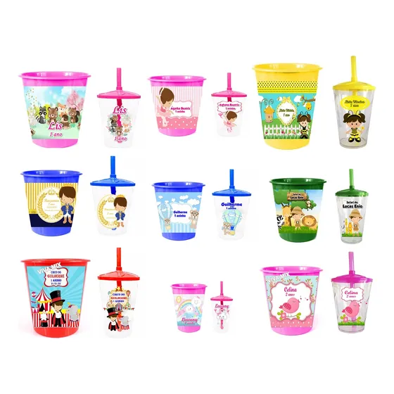 Kit Personalizado Balde De Pipoca + Copo Twister 400ml 20un