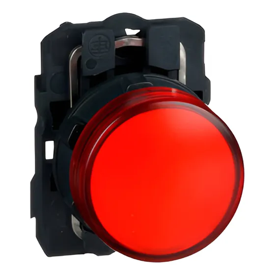 Pulsador Luminoso Rojo Redondo 22mm Ip65 Led Integral