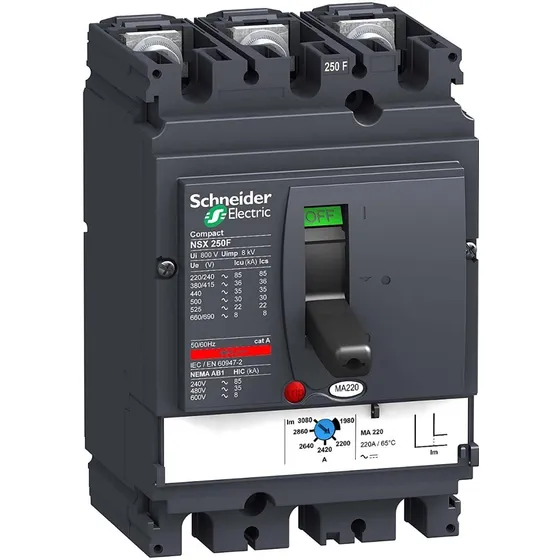 Interruptor Compacto Termica 3x 220a Nsx Schneider Lv431752