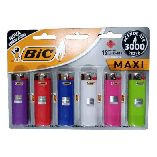 Yesqueros Encendedores Bic Maxi 8cm Blister 6 Unidades