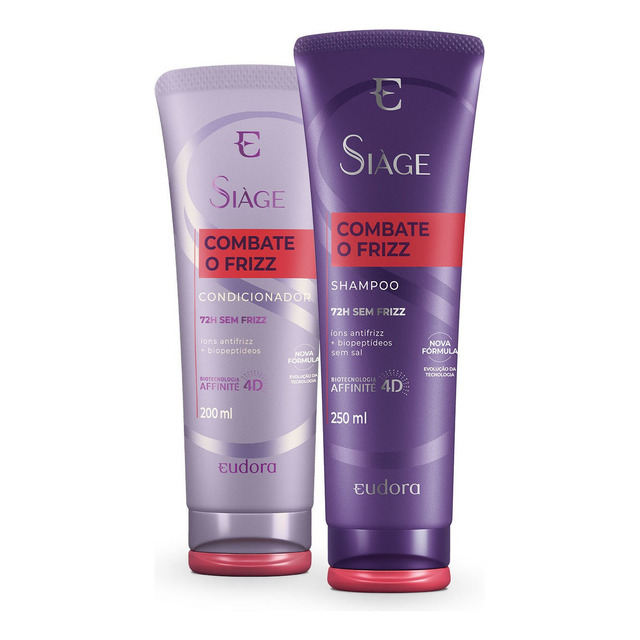 Kit Siàge Combate Frizz: Shampoo 250ml + Condicionador 200ml Kit Siàge Combate Frizz: Shampoo 250ml + Condicionador 200ml