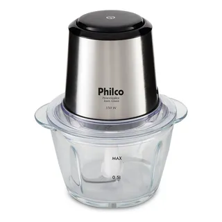 Processador Philco Inox Glass 350w Pps01i Cor Preto/inox 127v Processador Philco Inox Glass 350w Pps01i Cor Preto/inox 127v
