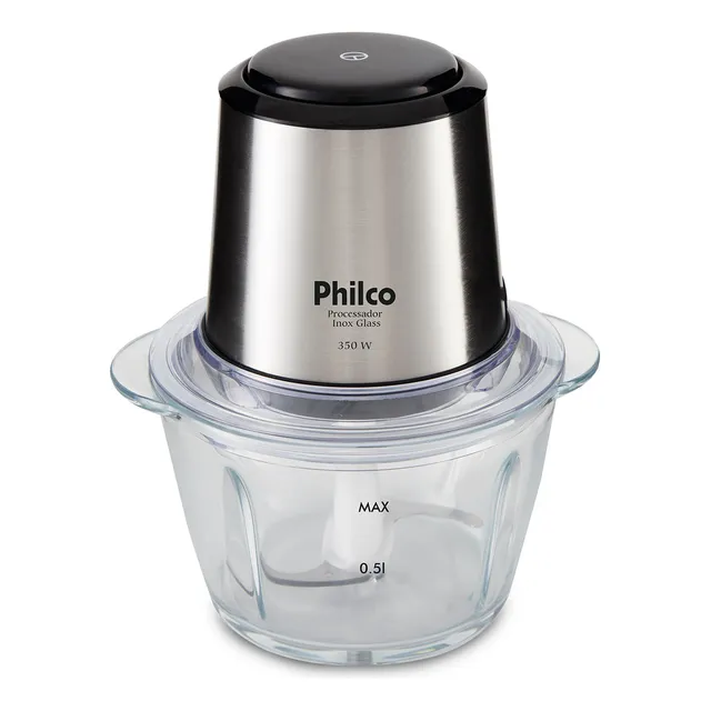 Processador Philco Inox Glass 350w Pps01i Cor Preto/Inox 127V