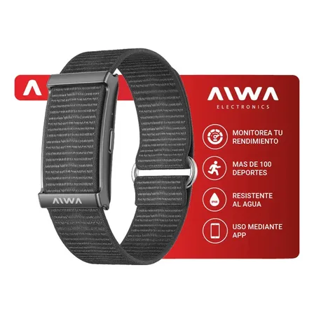 Pulsera Inteligente - Smart Band Aiwa - Resistencia Ip68 Negro