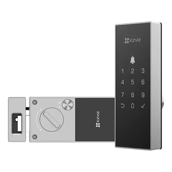 Ezviz Dl03 Cerradura Inteligente Rim Lock, Teclado Wifi Bt Color Negro/gris